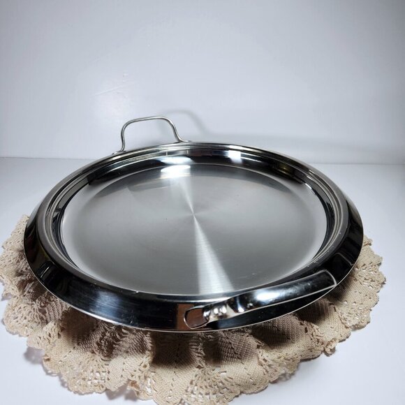 Master Cuisine Serving Tray Stainless Steel 18/10 Handles 14" Designed in Italy - Picture 5 of 11